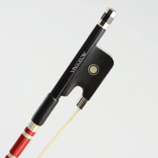 Archet en fibre de carbone pour violoncelle 4/4 avec pierres brillantes, fil rouge 4/4 Nouveau cristal bleu - 103CB