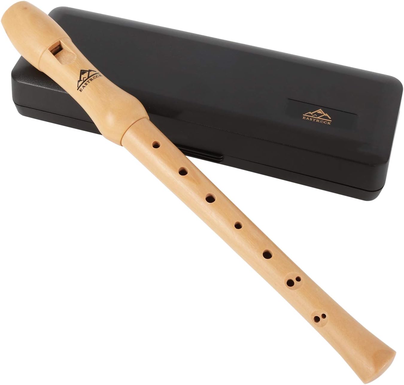 Flûtes à Bec Soprano en Bois flute à bec soprano doigté baroque pour adulte flute a bec bois set cadeau fête (2 parties,baroque) 2parties baroque