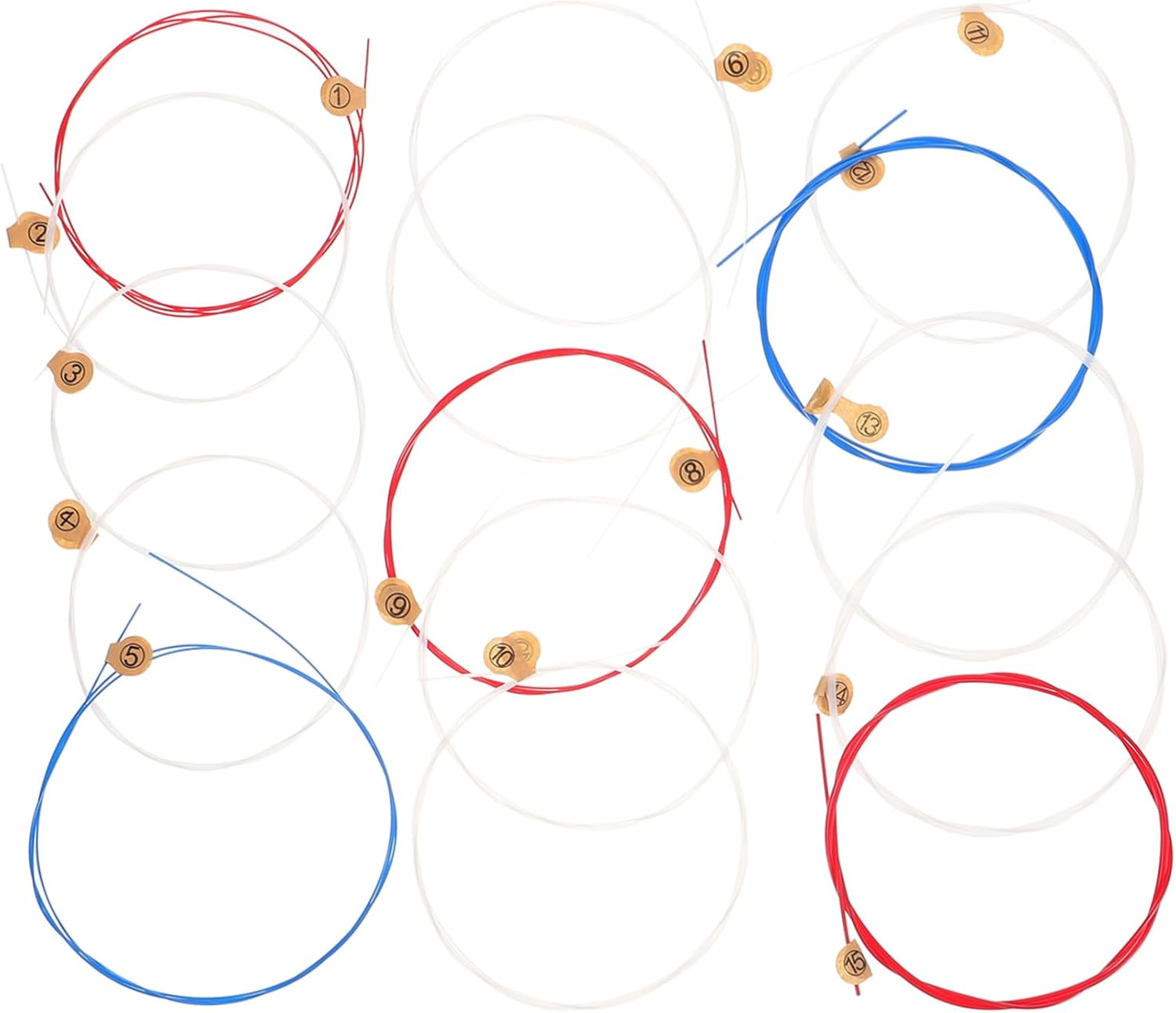 Cordes De Harpe En Nylon Pour Petite Harpe Ensemble De 15 Cordes De Remplacement Accessoire Musical Avec Son Équilibré Et Résonance Riche