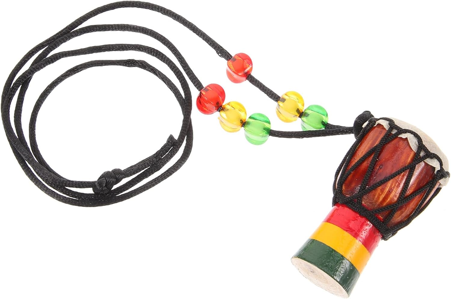 AOKWAWALIY Colliers De Djembé Colliers D'instruments Mini Pendentif Africain Colliers De Africain Colliers De À Main En Bois Batteur Classique Cadeau De