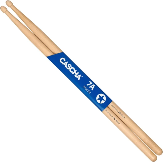 Maple 7A Baguettes de batterie – Idéal pour jupe douce – Bâtons de batterie pour avancés – 1 paire de bâtons en bois – Accessoires de batterie en bois d'érable HH 2362 Naturel Unique