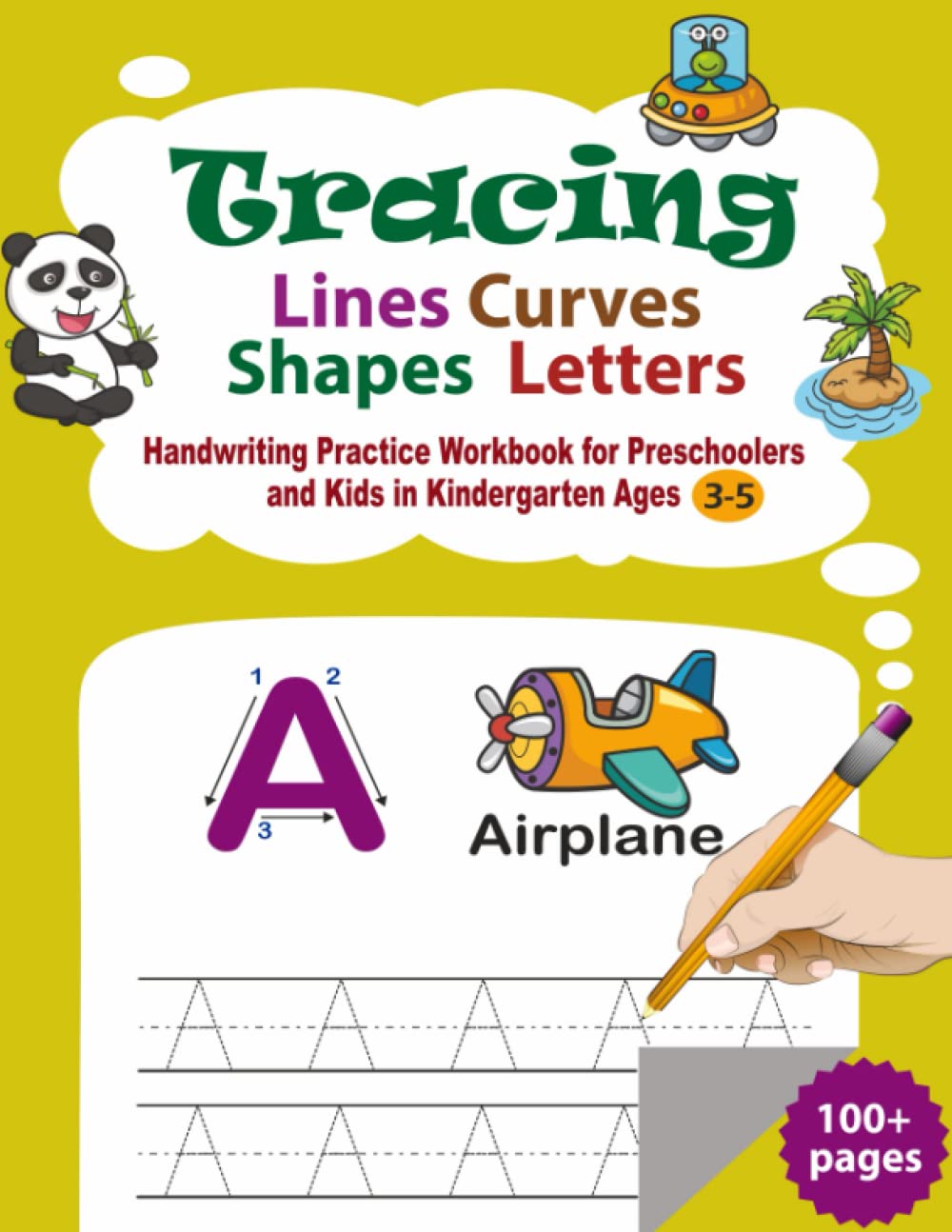 Tracing Lines, Curves, Shapes, and Letters: Handwriting practice workbook with lots of exercises and fun! Perfect to learn the ABC for boys and girls age 3 - 5 years