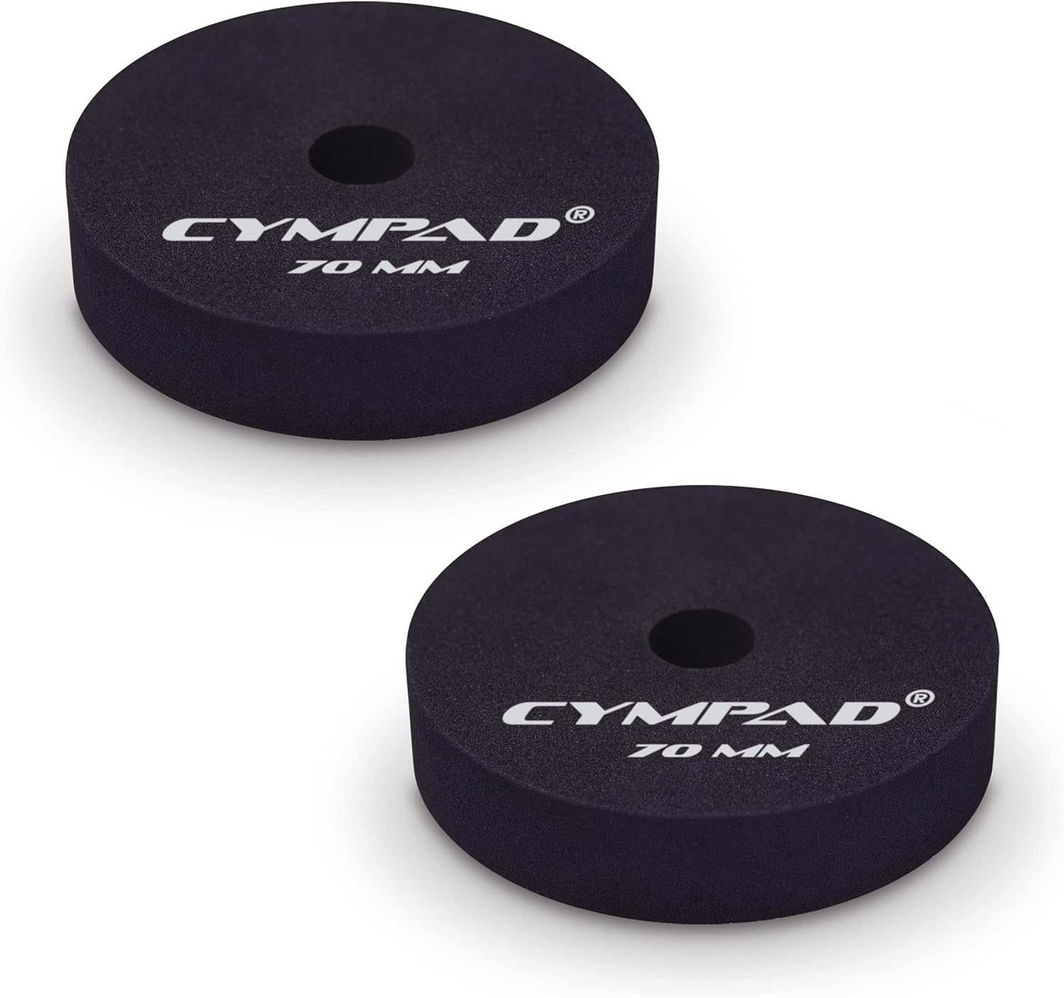 Moderator Cymbal Tuner Pads - 90mm Double Set - Réduit les harmoniques et le sustain - Rondelles de cymbale en mousse pour le studio, la pratique et le contrôle du son en direct