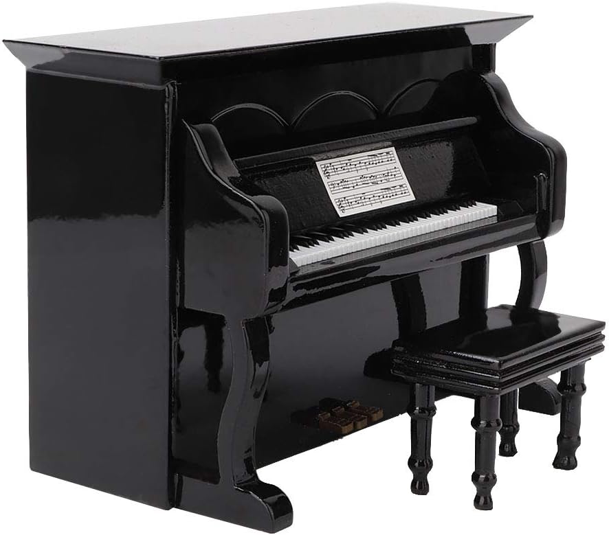 Piano Droit Noir de qualité Supérieure pour Musiciens Professionnels, Piano à Queue Acoustique de pour la Pratique ou Les Concerts, Design élégant pour la