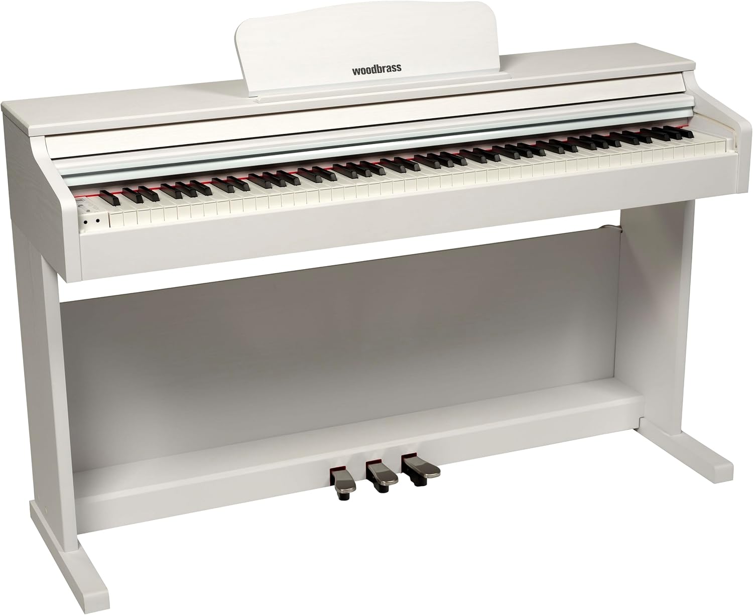DP2 Piano Numérique Meuble Bluetooth Blanc, Clavier toucher lourd réaliste 88 touches, Piano électrique élégant pour débuter ou se perfectionner avec 3 pédales + support