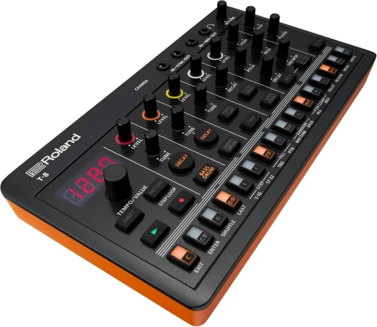 AIRA Compact T-8 BEAT MACHINE - Une boîte à rythmes et à basses ultra portable avec sons Roland authentiques - Séquenceur TR-REC - Six pistes de rythmes avec sons de TR-808, TR-909 et TR-606