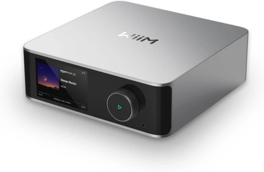 Ultra Music Streamer & Préampli Numérique - Écran Tactile de 3,5", Compatible avec Google Cast & Alexa, Diffusion de Spotify, Amazon Music, Tidal - HDMI ARC, Entrée Phono & Sortie Casque - Argent