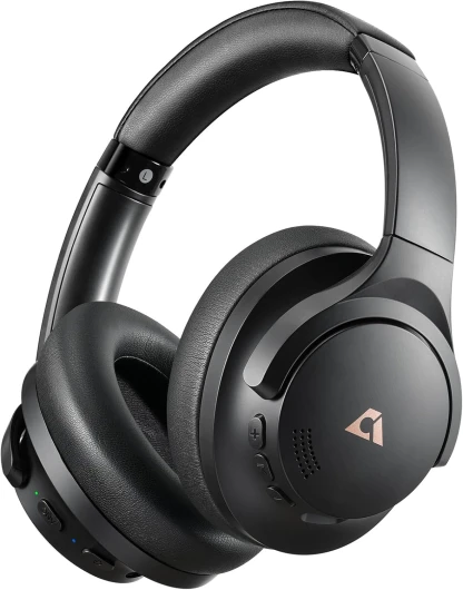 Y8+ Casque Bluetooth sans Fil à Réduction de Bruit Active Hybride, Son LDAC Hi-Res Audio, 75H d'Autonomie, EQ in App, Confortable et Pliable Casque Over-Ear - Noir