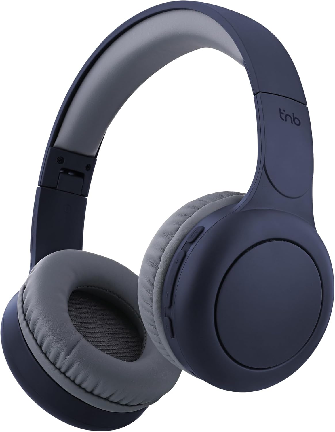 T'nB - Casque Bluetooth sans Fil, Supra-Auriculaire Confortable, Pads en Mousse, Microphone Intégré, Arceau Réglable, Autonomie 24h, Léger Et Pliable - Bleu Bleu Navy Supra-aural sans fil