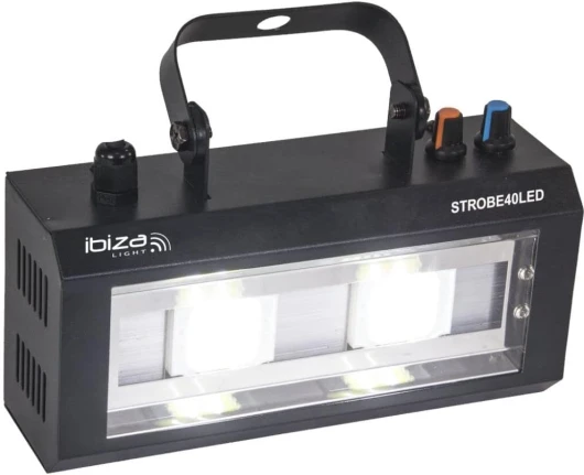 STROBE40LED - Lampe à effet stroboscope à LEDs de 2x20W - Noir