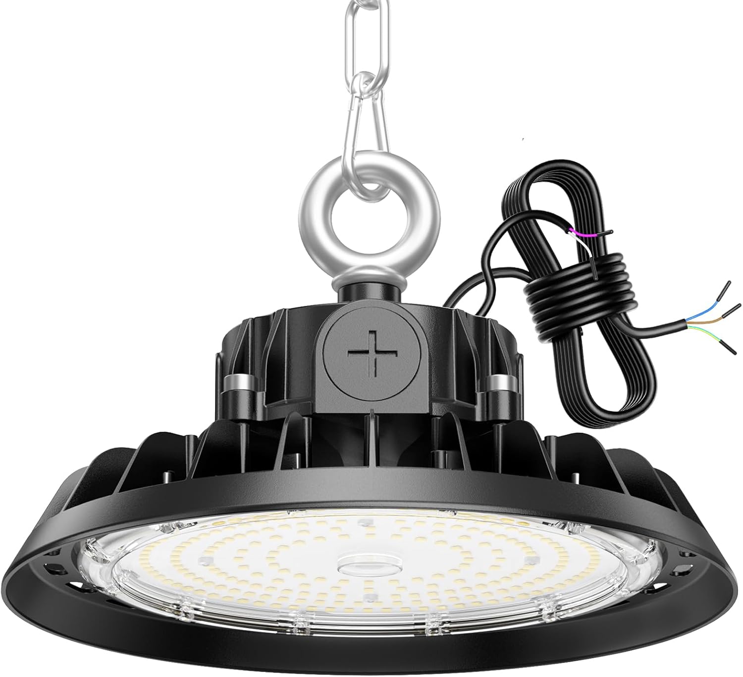 UFO 100W LED High Bay Projecteur Garage Light 17000LM LED Éclairage pour Atelier Dimmable 60W/80W/100W Éclairage Lampe Industrielle IP65 Étanche Plafond 120° pour Garage Atelier Entrepôt Supermarché