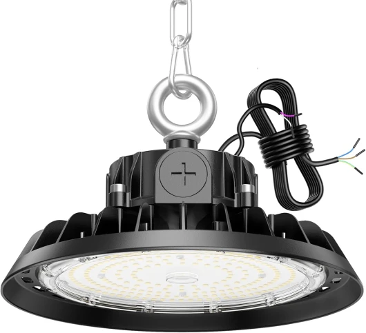 UFO 100W LED High Bay Projecteur Garage Light 17000LM LED Éclairage pour Atelier Dimmable 60W/80W/100W Éclairage Lampe Industrielle IP65 Étanche Plafond 120° pour Garage Atelier Entrepôt Supermarché
