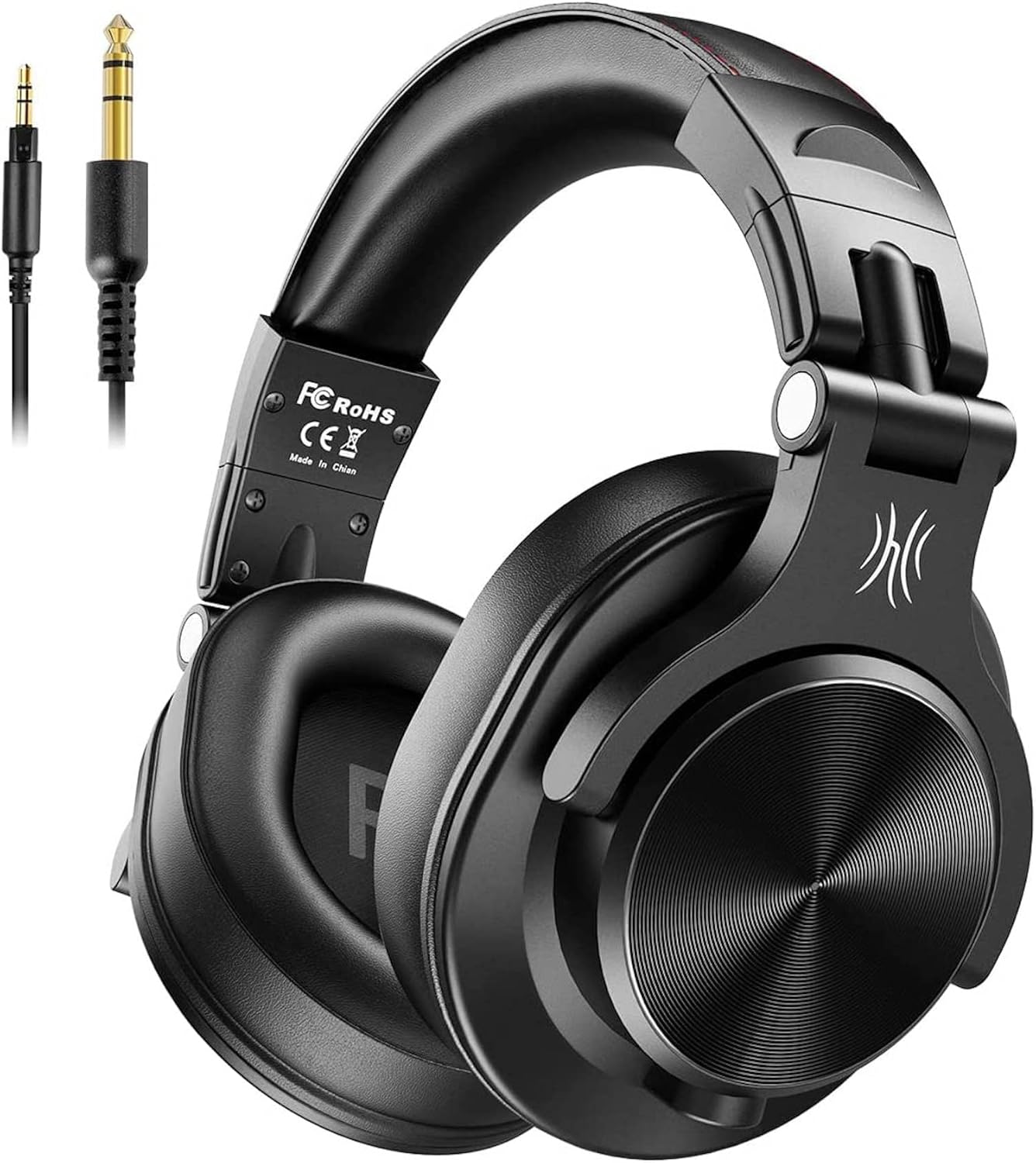 Casque Audio Filaire, Fusion A71 Casque Audio Studio, Casque DJ, Casque de Monitoring Compatible Smartphone PC Synthétiseur Guitare Piano Tablette (Noir)