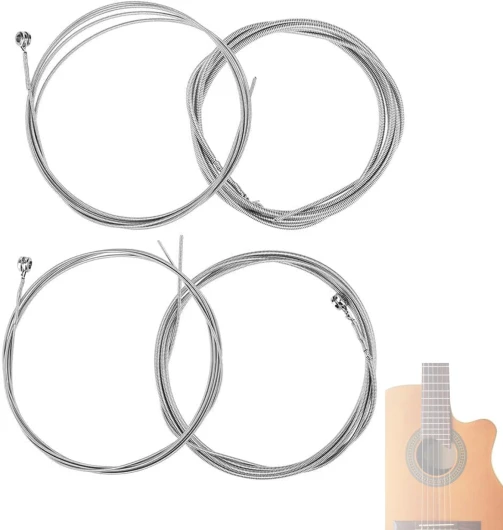 Cordes de Guitare Basse en Nickel Cordes de Guitare Basse électrique, Jeu de 4 Cordes - 1 mm 1,4 mm 2 mm 2,5 mm Cordes de Basse Acoustique Corde de Basse électrique