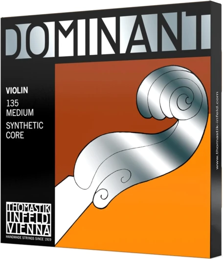 Thomastik Cordes Violon Dominant Noyau Nylon, Jeu 4/4 moyen avec Mi Acier filé Alu Unique