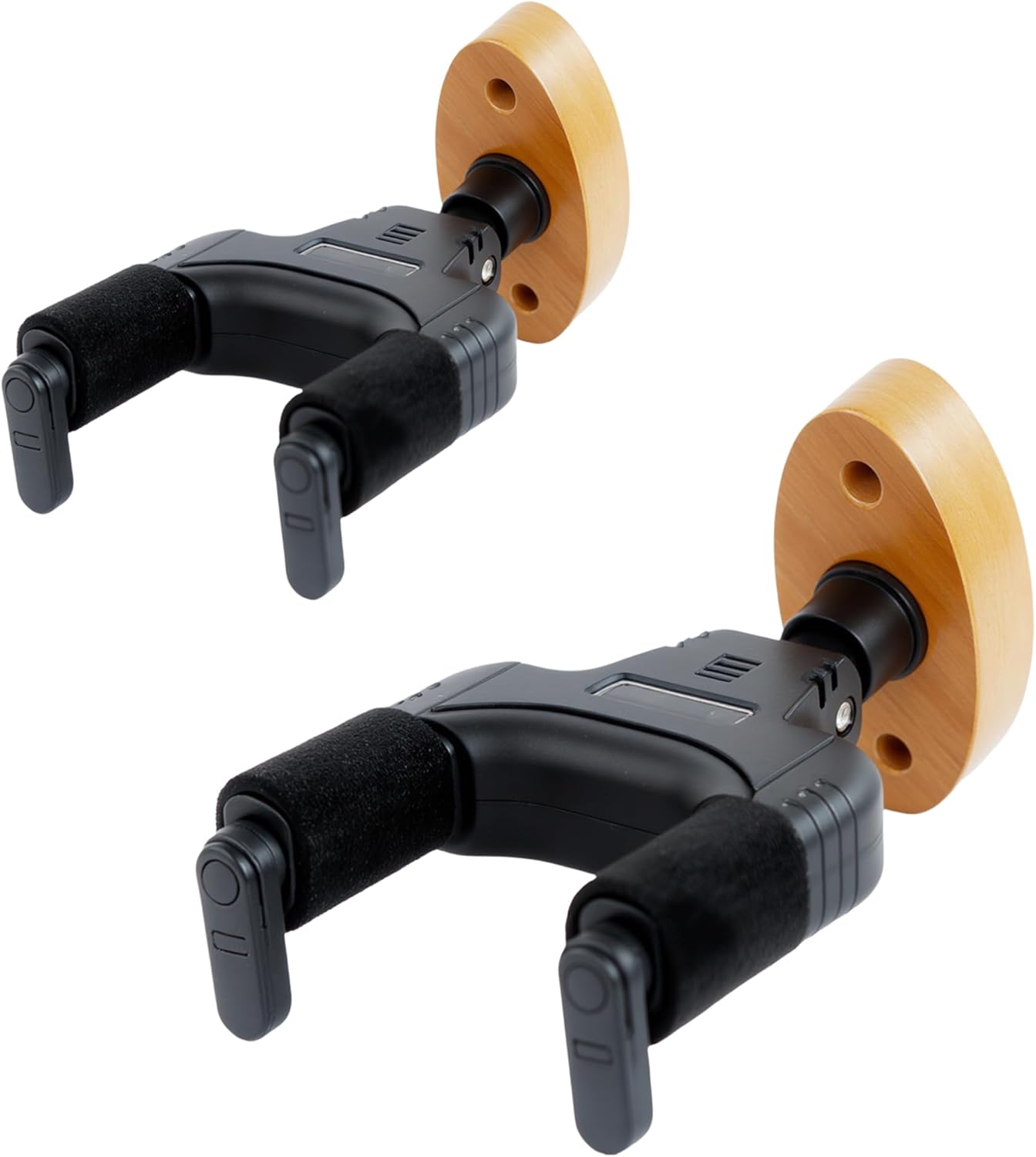 AUPHY Support Mural pour Guitare, avec Verrouillage Automatique, pour Guitare Acoustique Guitare Électrique Basse etc Bois*2