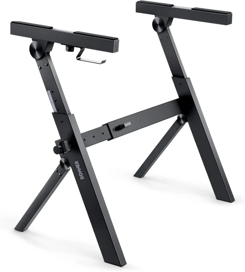 Support de Clavier Pliant, Support de Piano Portable Robuste de Style Z, Réglable et Pliable, Convient aux Claviers MIDI 37 54 61 88 Touches Claviers Électroniques Pianos Numériques, DKS-100 Pliage en Z