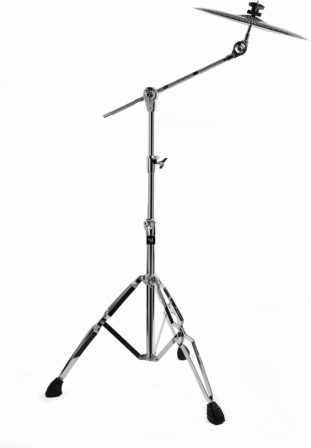 Vaisoeny Support de cymbale à perche, double barre, hauteur réglable de 29,5 à 59 pouces, support de cymbale pour montage de cymbales crash, ride et splash (V-XDJ003 )