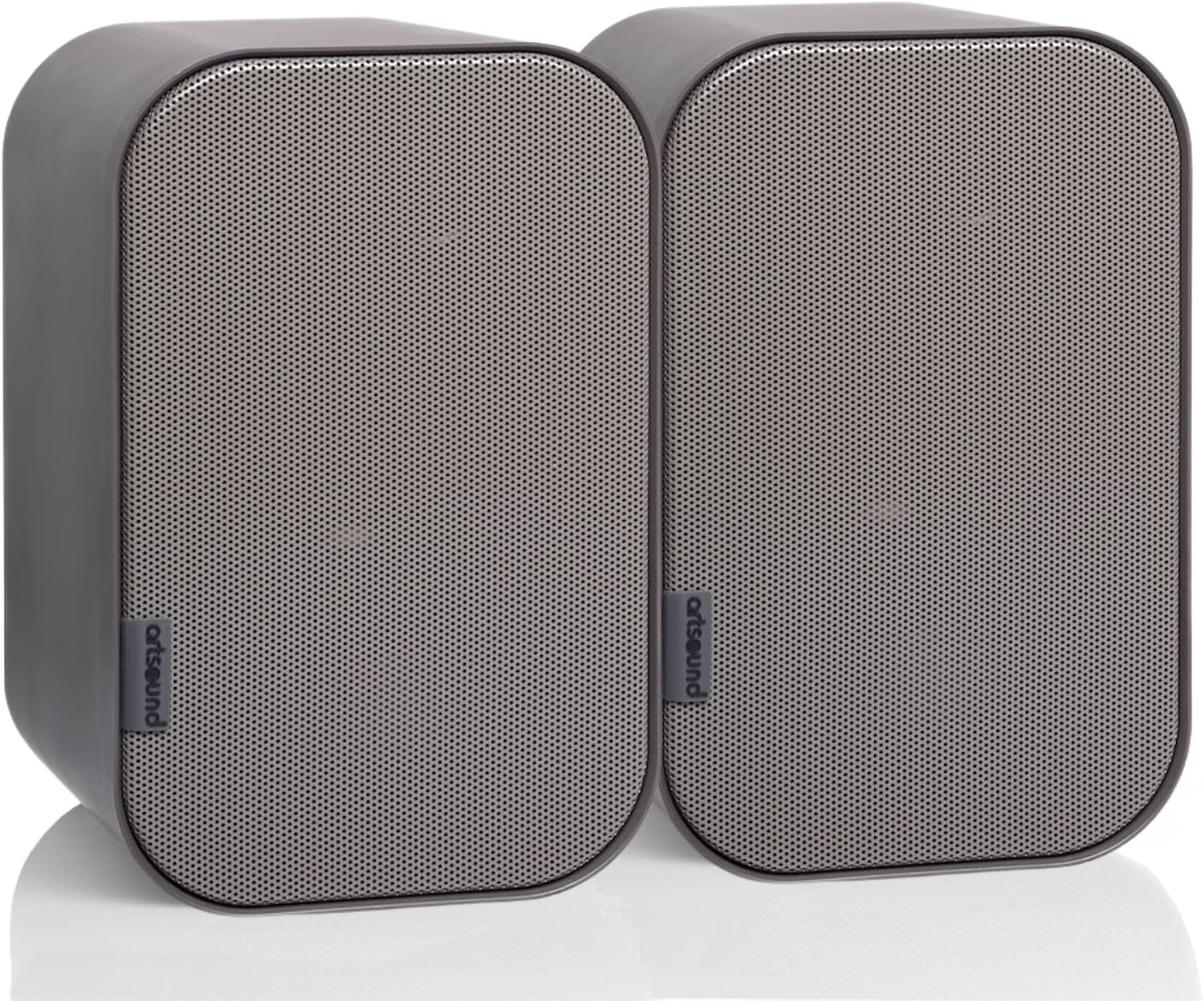 UNI20, Ensemble de 2 Enceintes passives, Enceinte HiFi 2 Voies, 10-40 Watts, Support Mural avec Articulation à rotule, Convient pour des espaces jusqu'à 20 m² tels Que Couloir, Cuisine, quartz