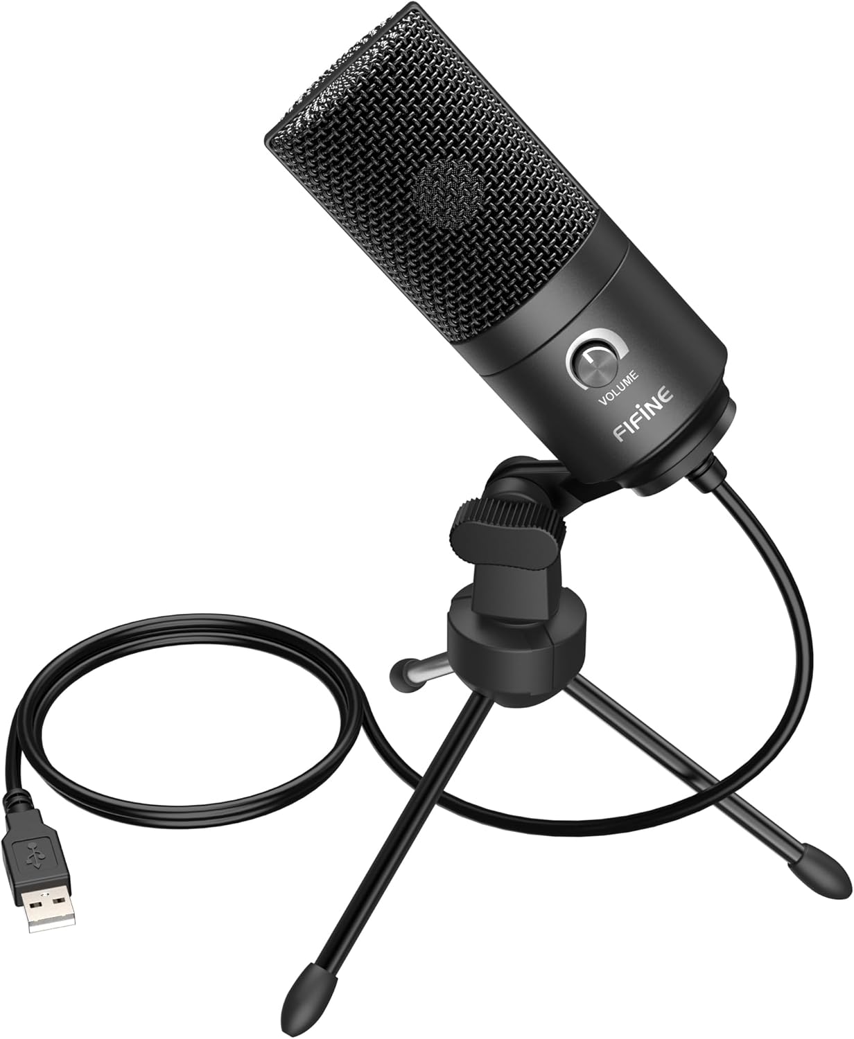 USB Micro PC à Condensateur, Microphone Gamer pour Ordinateur PS4/PS5, Micro de Bureau de Studio Streaming Mac Windows - K669B microphone Noir