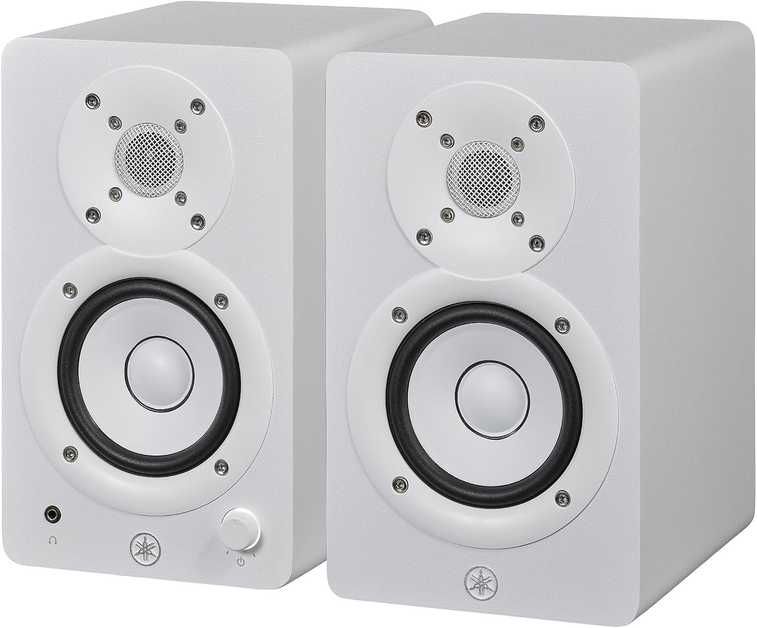 HS4 Enceintes de Studio – Enceintes Amplifiées Compactes à 2 Voies de Qualité Studio Pour le Monitoring, Paire, Bass-Reflex 4.5" 52W, pour la Production Musicale et le Montage Vidéo - Blanc HS4 White