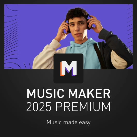 MAGIX Music Maker 2025 Premium - MUSIC MADE EASY - Logiciel audio - Programme musical - pour Windows 10/11 - 1 licence complète PC pour 2 appareils dans une boîte d'expédition pratique