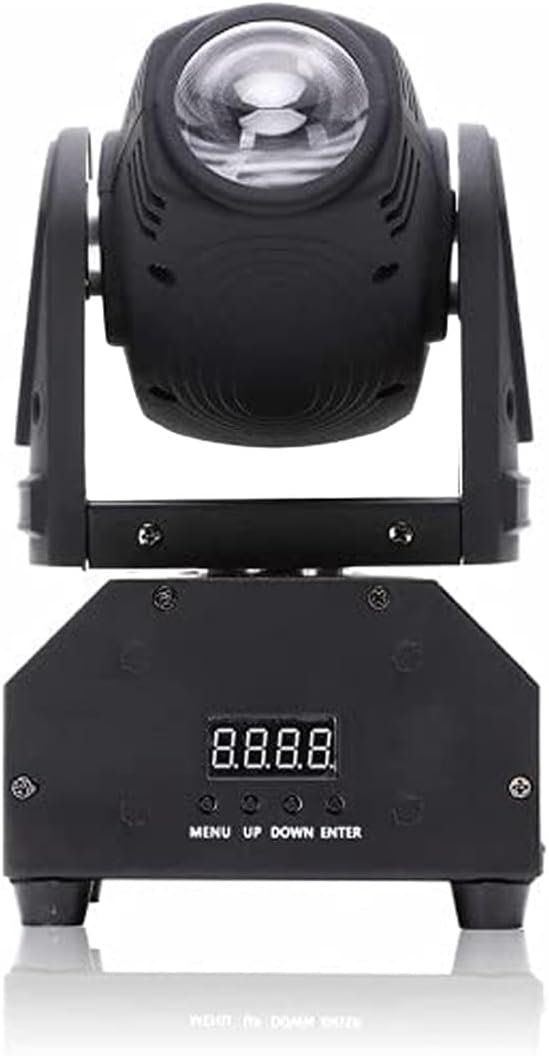 Lyre Projecteur Motorisé LMH250-RC Beam LED Blanche 10W DMX Télécommande - Noir Fête Soirée Anniversaire Mariage DJ