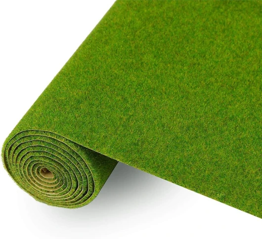 Evemodel - Tapis d'Herbe Artificiel - 100 x 41 cm - Pour Aménagement Paysager - Couleurs Assorties - Modélisme et Chemin de Fer - Accessoire de Décoration - Pour Enfant Vert herbeux