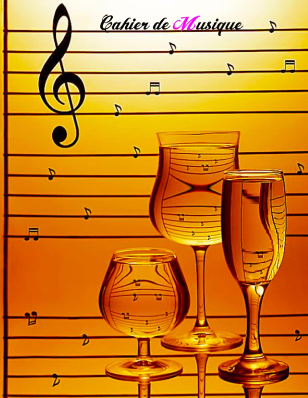 Cahier de Musique: Carnet de partitions 12 portées par page - Papier manuscrit - 100 Pages - Grand format A4 - Couverture moderne et classe