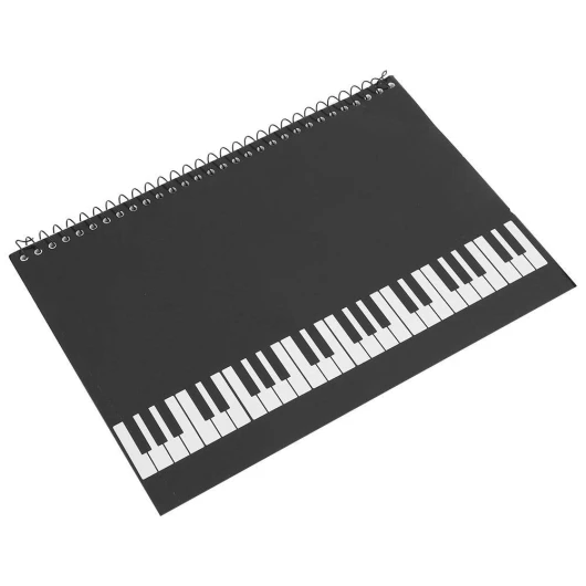 Partitions de Musique Livre de Notation Musicale 50 Pages Carnet de Musiciens Papier à écrire pour Les Musiciens(Black Piano)