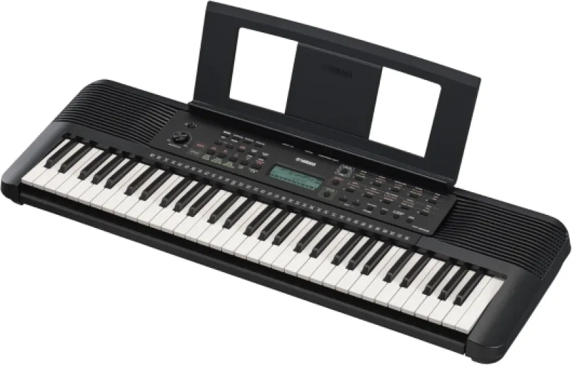 PSR-E283 Clavier d'initiation compact, 410 sonorités d'instruments, 150 styles d'accompagnement et 122 morceaux, 2 cours en ligne avec le professeur de l'école de musique Yamaha Music School