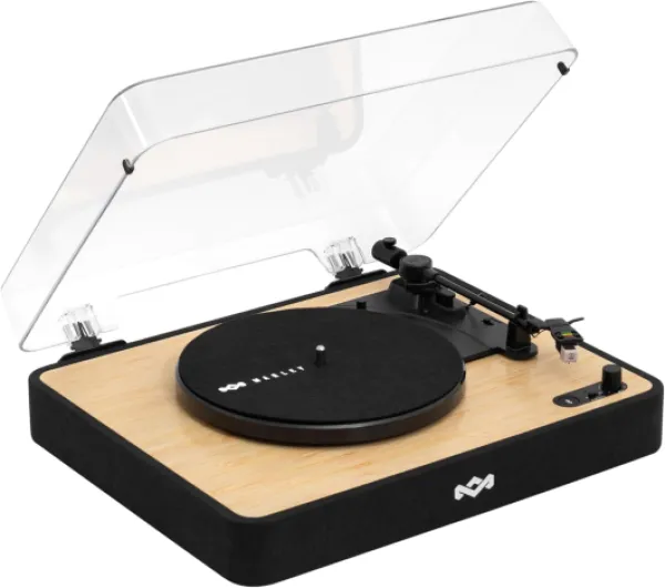 House of Marley Revolution Platine Vinyle Bluetooth - Tourne-Disque, Lecteur Vinyle 3 Vitesses, Matériaux Recyclés, Turntable Vinyles avec Couvercle, Installation Facile