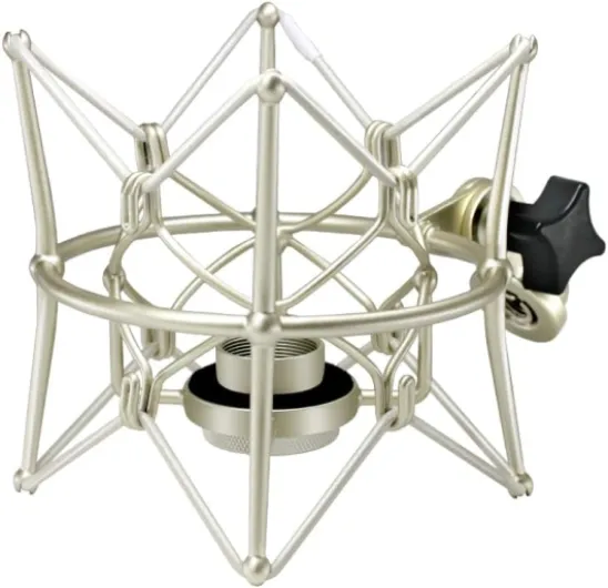 SUUNTOK U87 Ai Shock Mount Support de microphone compatible avec microphone à condensateur Neumann U87 Ai, U67 Set, U89 i et TLM 67 Argenté Compatible avec micro U87