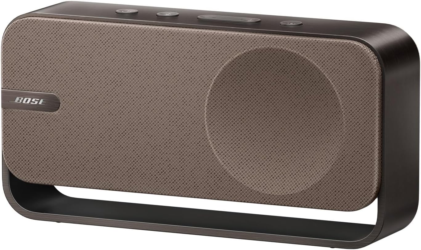 Soundlink Home Enceinte, Premium, Enceinte d’étagère Portable, sans Fil et Bluetooth, Jusqu’à 9Heures d’autonomie, Bois Chaleureux