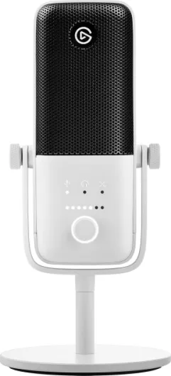 Wave:3 White - Micro à condensateur USB de qualité studio pour streaming, podcasts, gaming, télétravail, logiciel de mixage gratuit, plug-ins d'effets, anti-distorsion, plug & play sur Mac, PC Blanc Wave:3