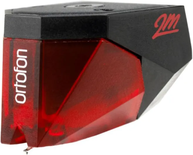 2M Red - Cellule à aimant mobile avec aiguille elliptique - polyvalente - son ouvert et dynamique - rouge/noir
