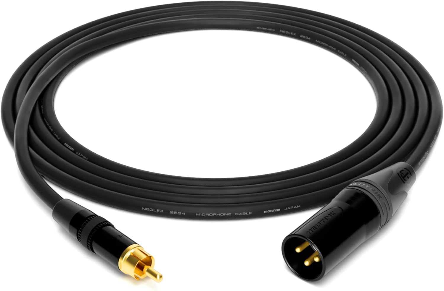 Mogami 2534 Quad Câble Audio Professionnel asymétrique - Neutrik Gold RCA – XLR mâle - HiFi - 1,5 m