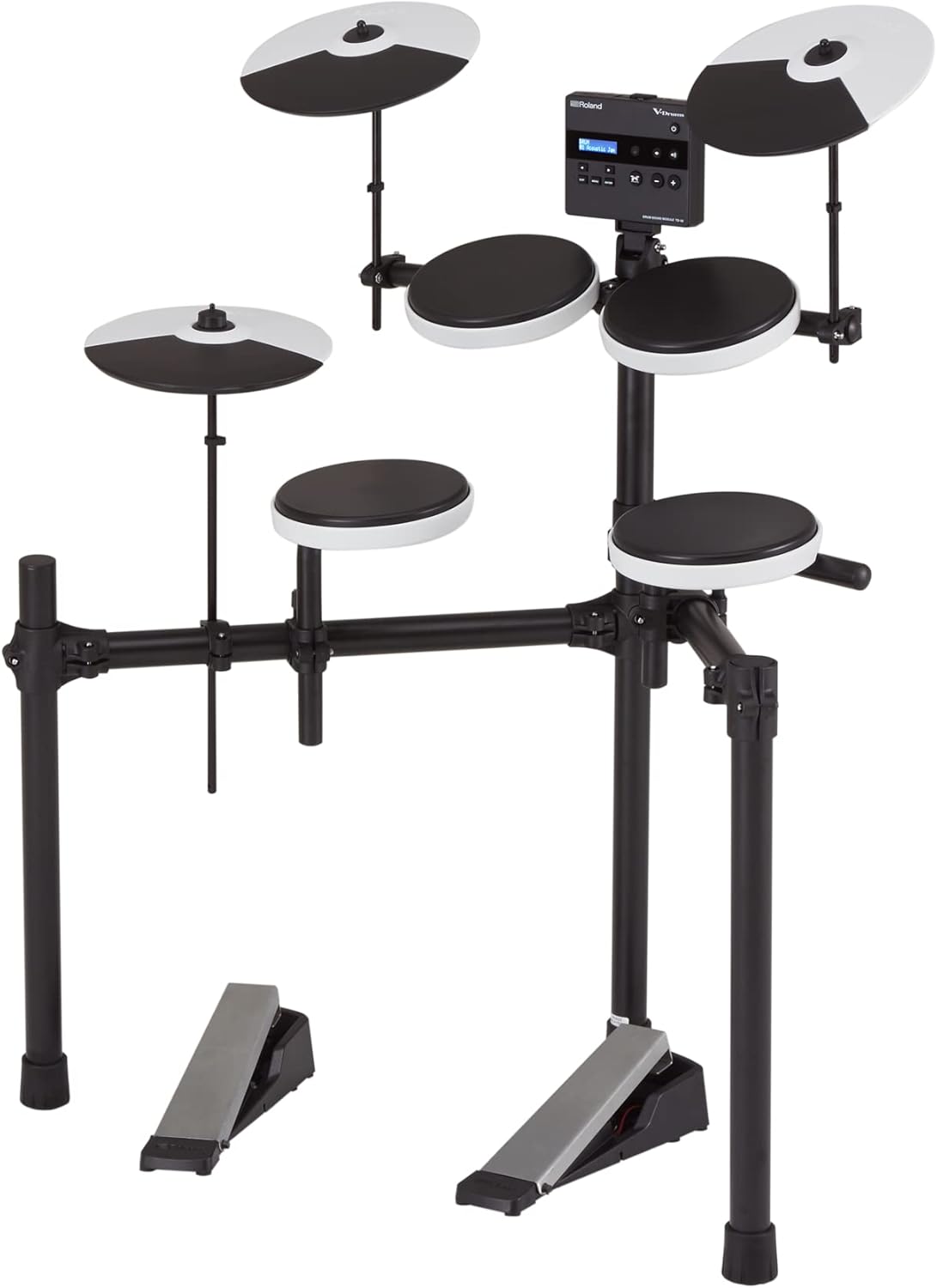 Roland TD-02K V-Drums - Batterie électronique compacte de avec détection des nuances, réduction de bruit intégrée, rack à hauteur réglable et communication par Bluetooth en - Fonction Coach
