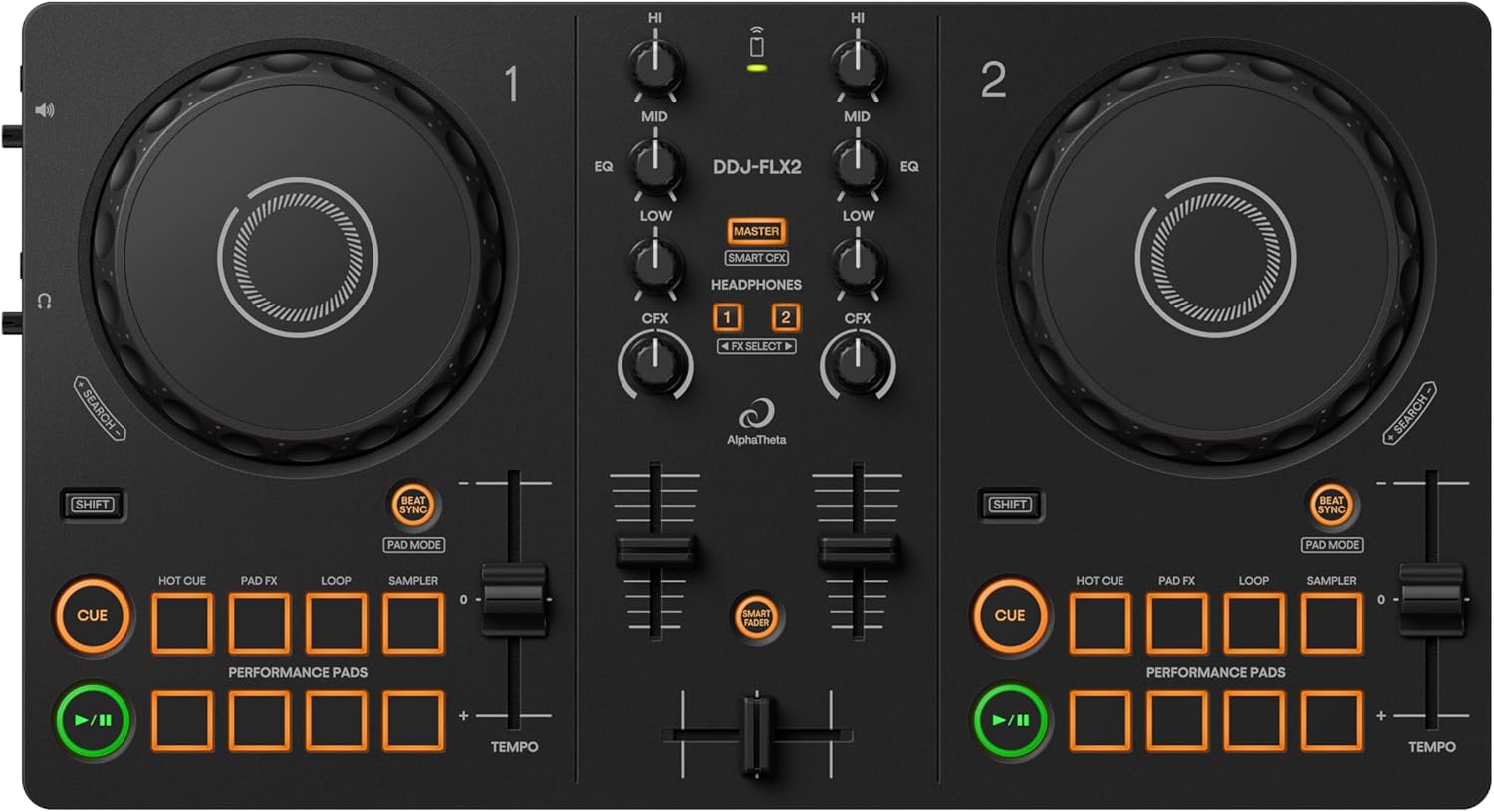 AlphaTheta Pioneer DJ DDJ-FLX2 Compact 2-canaux Contrôleur DJ