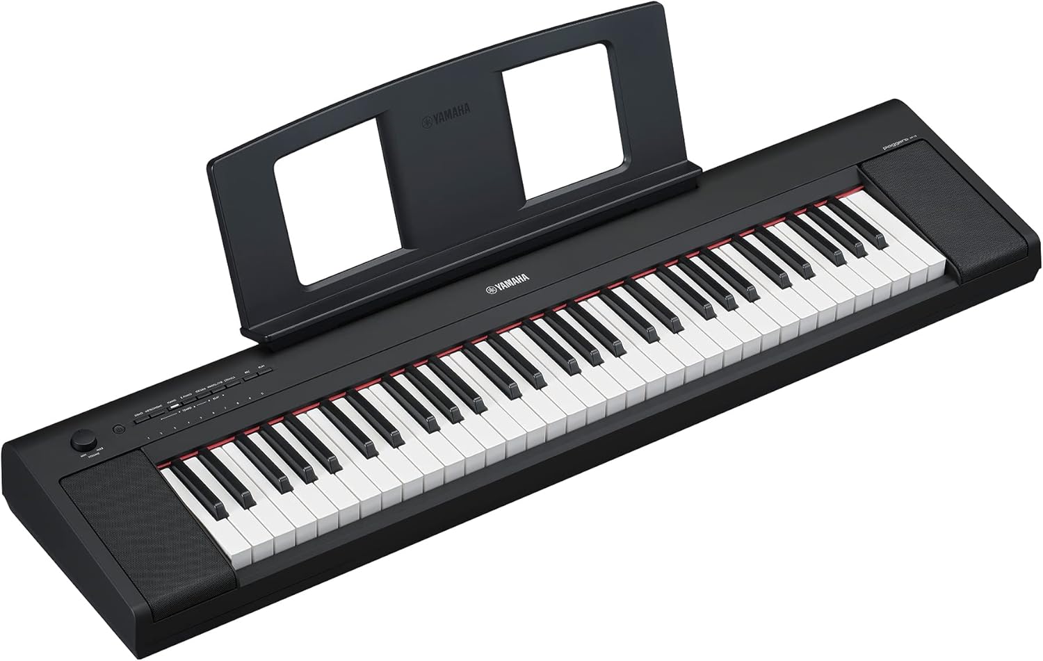 Piaggero NP-15 Clavier numérique avec 61 touches et 15 voix instrumentales, léger et portable NP-15B Noir