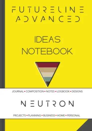 Advanced Ideas Notebook - Neutron: Large notebook with task / creativity radials for planning, ideas and notes - Over 100 numbered pages (7"x10")