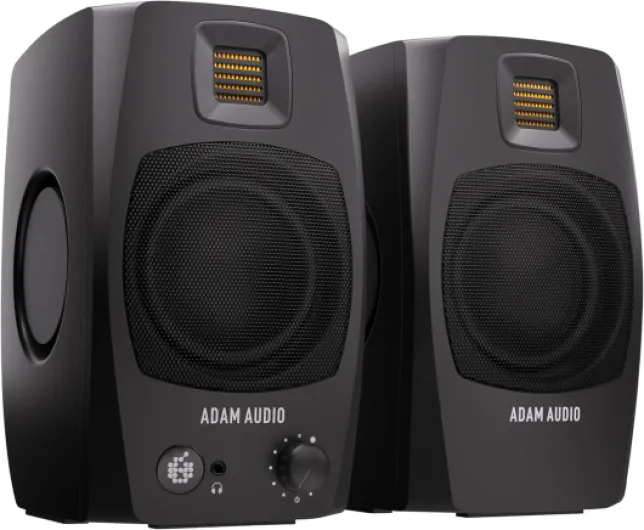Système de monitoring de bureau amplifié ADAM Audio D3V avec port USB-C (vendues par paire, couleur noire) Black