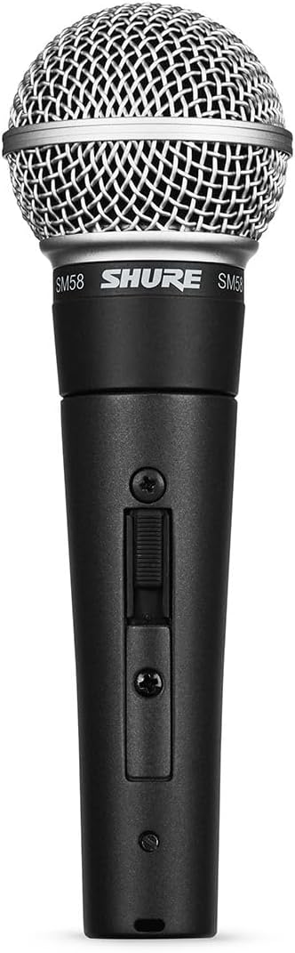 SM58SE Microphone Vocal Dynamique cardioïde avec Interrupteur on/Off, Filtre Pop intégré, Clip Micro A25D, Sac de Rangement, connecteur XLR à 3 Broches (SM58S) SM58SE (Interrupteur marche/arrêt) Unique
