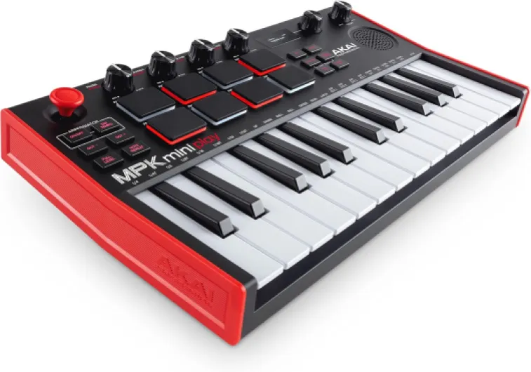 MPK Mini Play MK3 - Clavier MIDI Autonome avec Haut-Parleur et Sons Intégrés, Clavier Dynamique, Pads MPC, Suite Logicielle et Native Instruments Sound Package Nouvelle version - Noir