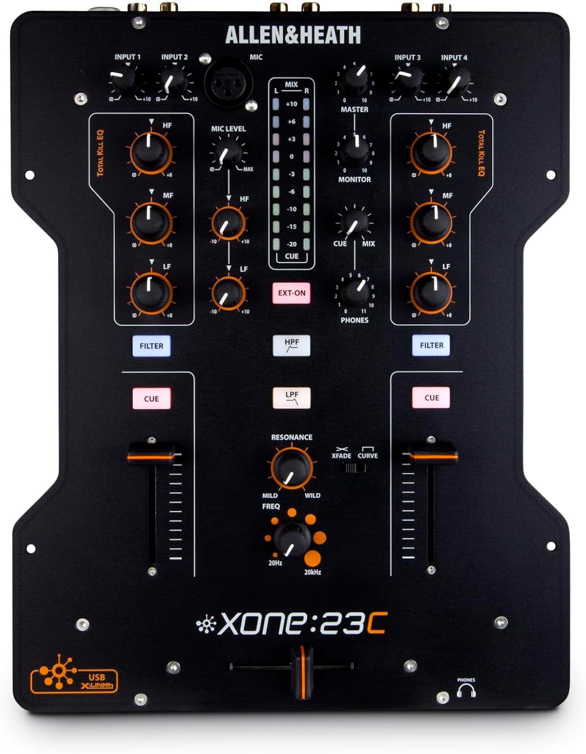 Allen & Heath Xone:23C mixeur DJ 2 canaux avec carte son - Mixeur DJ 2 pistes
