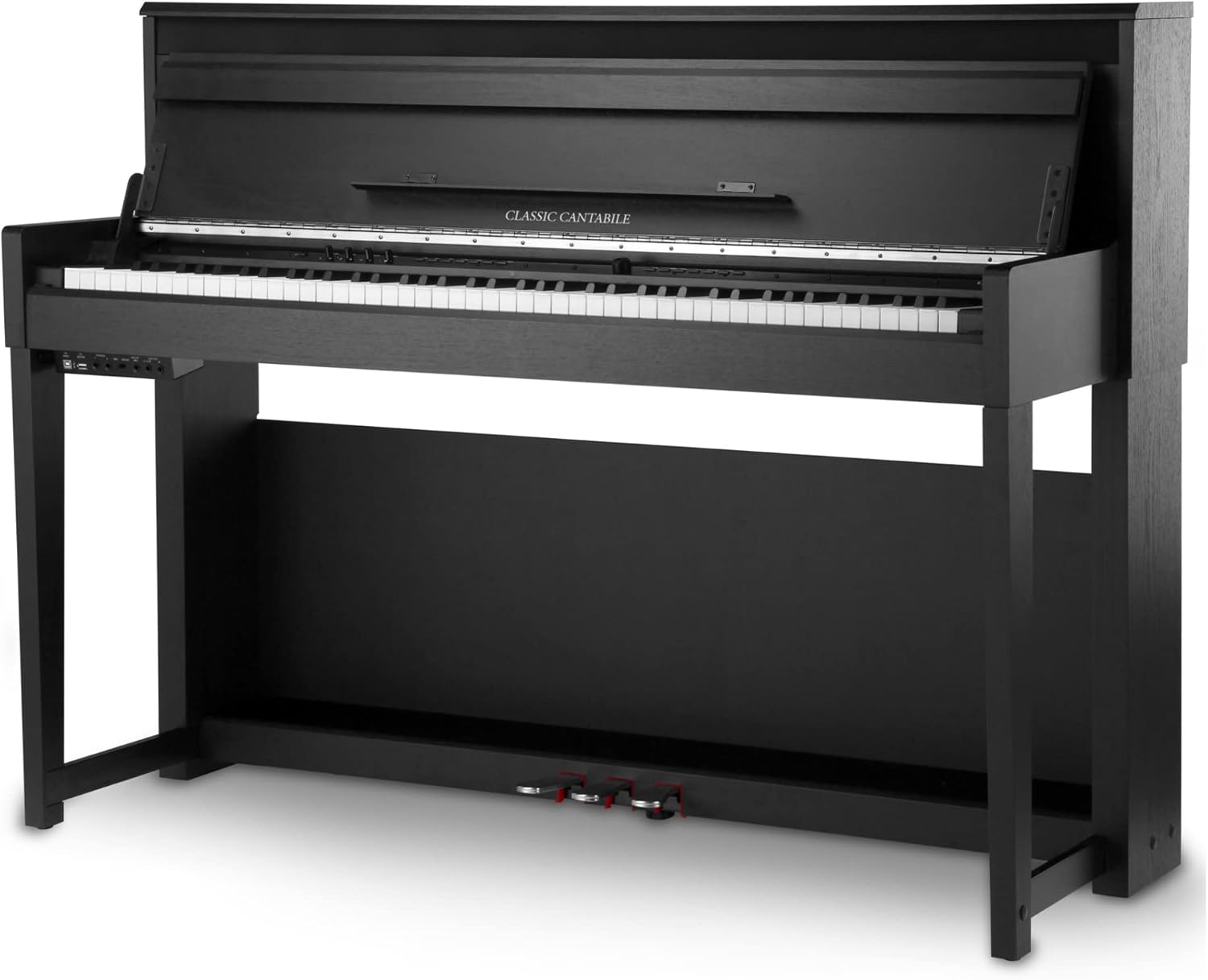 UP-1 SM Piano Droit Numérique - 88 Touches pondérées avec clavier à marteaux - Synthetiseur avec USB, MIDI, 40 voix, 256 polyphonie, fonction d'enregistrement - Noir Mat