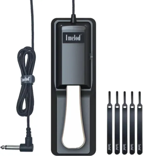Imelod Sustain Pédale universelle pour clavier électronique Yamaha Casio Roland Korg Behringer Noir