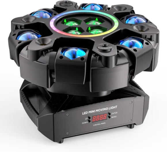 180W Lyre LED Beam RGBW Lumière de scène DMX Luminaires à tête rotative pour Disco Bars Club Mariage Noël Jeux de Lumiere