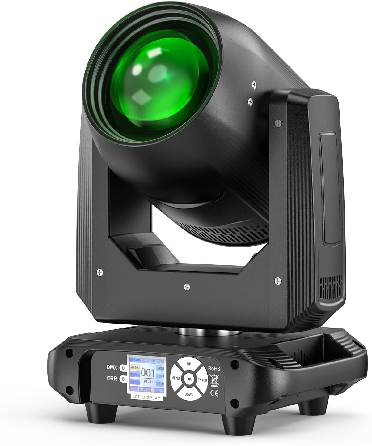 Lumière de Scène Tête Mobile Lyre Led 200W, RGBW LED Lumières de Soirée Focus Electronique 14 Patterns 10 Couleurs dmx512 Effets Lumineux Professionnels 18 Prismes Pour DJ Fête Discothèque Halloween 1 PCS