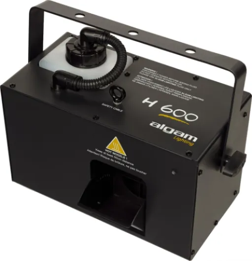 ALGAM LIGHTING - H600 - Machine à brouillard 600W - Entrée/sortie DMX : XLR 3 points - 290 x 185 x 240mm - IP20 - Capacité 1,2L